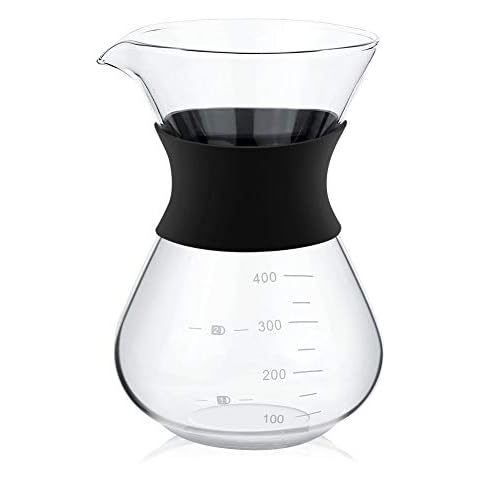 Cafetera Manual-Goteo De Vidrio Cafetera Reutilizable para Hogar y Oficina (400ML) Cover