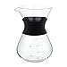 Pour Over Coffee Maker ręczny kapiący ekspres do kawy szklany dzbanek z filtrem ze stali nierdzewnej wielokrotnego użytku do domu, biura (400 ml)