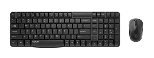 Rapoo X1800S kabelloses Tastatur-Maus Set Wireless Deskset 1000 DPI Sensor 12 Monate...