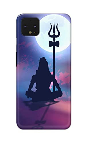 Image of Printed Hard Back Cover Case for Google Pixel 4 Back Cover (Lord Shiva) -702