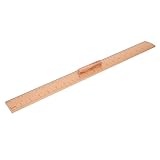 Règle de précision à double échelle : conçue avec une double échelle pour des mesures précises, constitue un outil polyvalent pour la couture, le quilting et les projets de loisirs créatifs. règle en bois, règle de mesure pour tissu