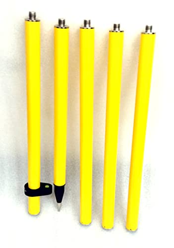 Survey Prism Pole 2.5 M Length GPS Pole Aluminum 5 Section Detachable Aluminum GPS Rod GNSS RTK Surveying
