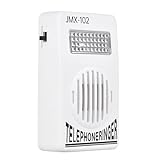 Sanfoelek Sonnerie téléphonique puissante 70 dB Amplificateur Sonnerie d'aide stroboscopique Sonnette avec lumière flash Convient pour téléphone fixe 6P2C Type de connecteur Batterie murale