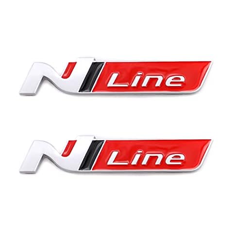 2PCS N Line Emblem Sticker Logo Decal Emblem Decoration Stickers Car Badge Emblem Cover