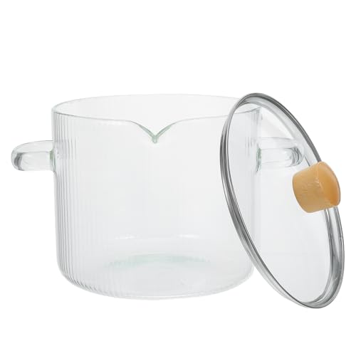 Marmite en verre borosilicate 2,3l avec couvercle transparent