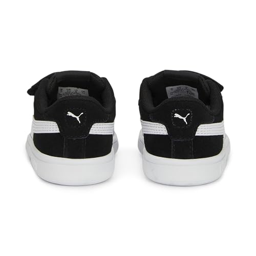 PUMA PUMA Unisex Child Smash 2 Hook And Loop Sneaker, Black/White, 7 Toddler US
