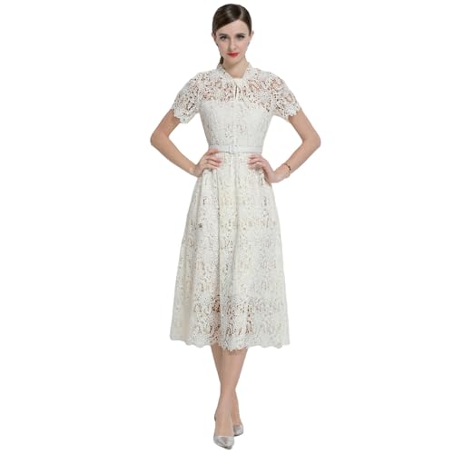 Robe élégante chinoise en dentelle JYHBHMZG pour femme, robe de mi-saison chic à col ardoise