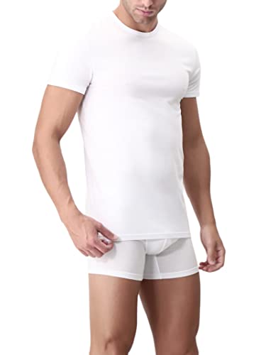 T-Shirt Girocollo Match Perofil anti-frottement blanc taille S col rond sans coutures gênantes