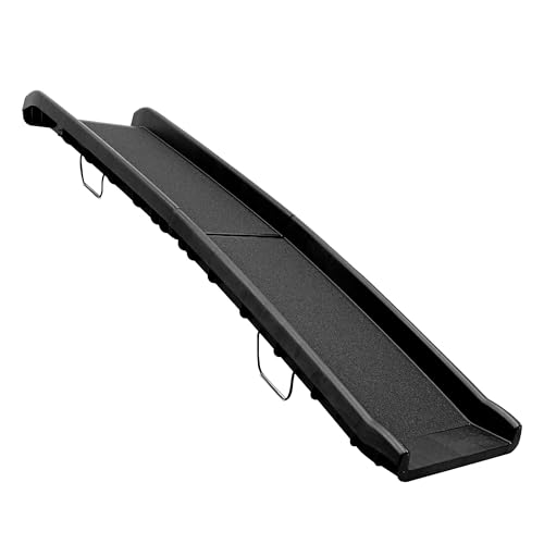 simpa Folding Lightweight Black Plastic Portable Dog Pet Ramp with Anti-Slip Textured Safety Surface. - Image 3