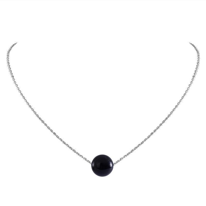 keenove Dainty Real Black Onyx Crystal...
