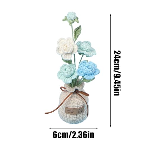 Flores de ganchillo tejidas a mano un regalo original de decoración botánica 3