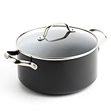 GreenPan Valencia Pro Hard Anodized Induction Safe Healthy Ceramic Nonstick Gray Casserole/Stockpot/Pot with Lid, 5QT