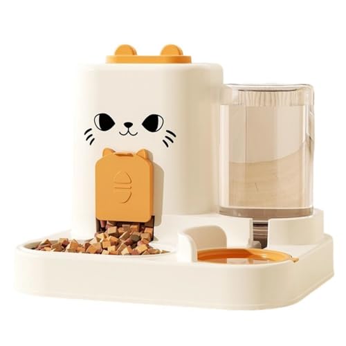 取り外し可能なステンレススチールボウルと自動水ディスペンサー猫と犬のペットフードと水ディスペンサーを備えた高架ペットフィーダー