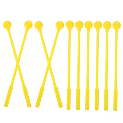 HANABASS 10pcs Drum Mallets for Beginners Ergonomic Design Xylophone Mallet Durable Percussion Instrument Sticks for Marimba and Stage Performance