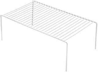 iPEGTOP Large (40 x 24 cm) Freezer Cabinet Storage Shelf Rack, Rustproof Stainless Steel Kitchen Organizer Space Saver for Fridge Pantry Shelves Countertops - White