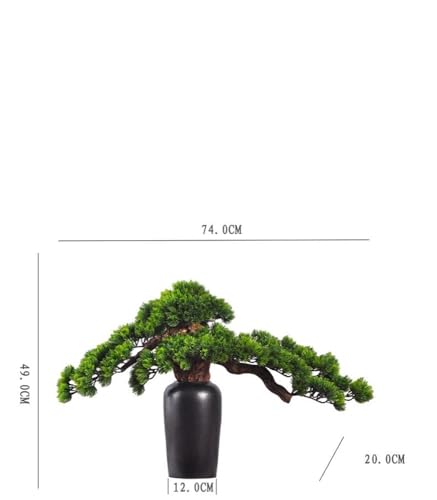 Bonsái pino artificial TEESONG con maceta decorativa de alta simulación para casa 7