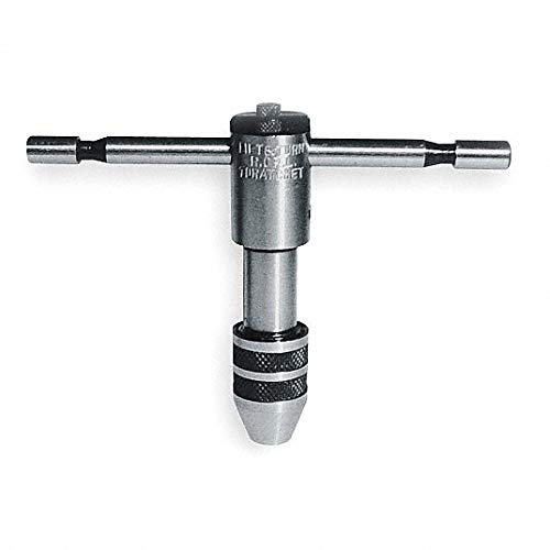 T Handle Tap Wrench, Ratchet, 7/32-1/2 in