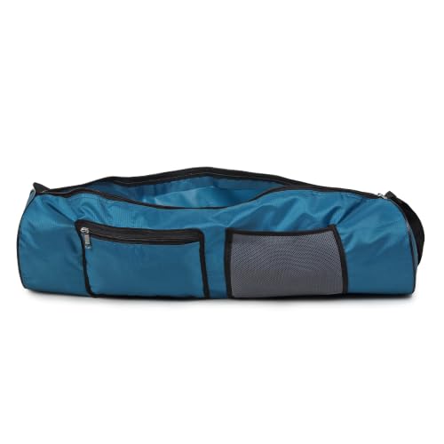 Image of Prarabdh Yoga Mat Bag Cover only with Pocket & Mobile Pouch Large Size for Women Mens (Teal Blue)