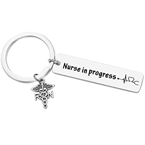 Nurse in Progress Keychain for Nursing Student Gift Nurse Medical Student Keyring Intern Gift Future Nurse Inspirational Gift Nurse Keychain Gift Graduation Gift Nurses Day Gift