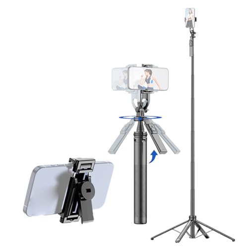 Trípode palo selfie para móvil de 180 cm Aumotop quadrapod estable para grabación de vídeo y vlog