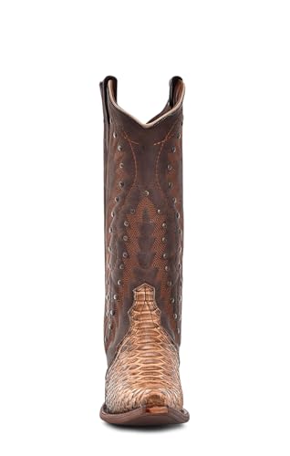 CIRCLE G by Corral Brown with Python Print Women's Exotic Python Western Boots L60454