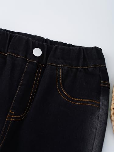 Kids Cowgirl Cute Flare Bootcut Jeans Bell Bottoms Slim Fit Jeans for Girls Casual Denim Long Pants Size 5-164