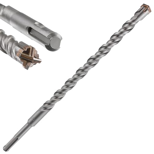 Wensilon Concrete Drill Bit - 1pcs 5/8 X 12-10 Cross-Type Double Thread Carbide Material Suitable for Brick Cement Walls Stone Extra Long Hammer Drill Bits