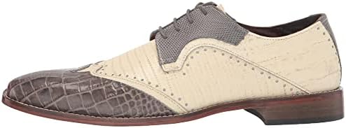 Stacy Adams Men's Gregorio Wingtip Oxford, Gray/Ivory, 7 | Image 7