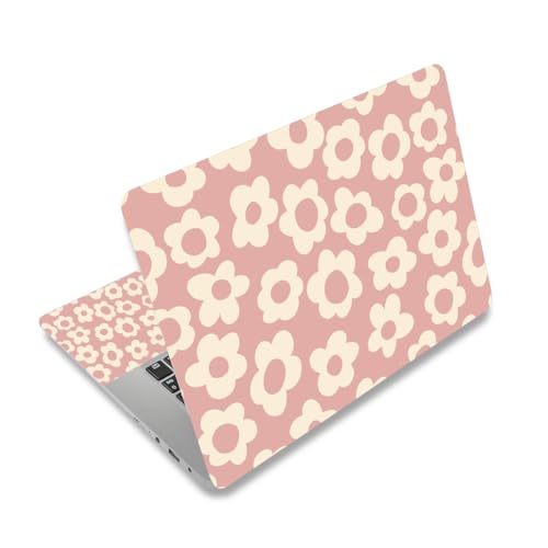 Image of Pink Floral Laptop Skin Sticker Cover Decal, 12 13 13.3 14 15 15.4 15.6 inch Laptop Notebook Vinyl Skin Sticker Cover Personalized Art Protector