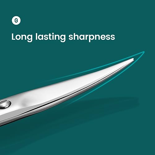 MR.GREEN Eyebrow Scissors Curved Blade Cuticle Facial Hair Scissors Professional Stainless Steel Manicure Trimmer Hair Remover (Mr-2001) - Image 4