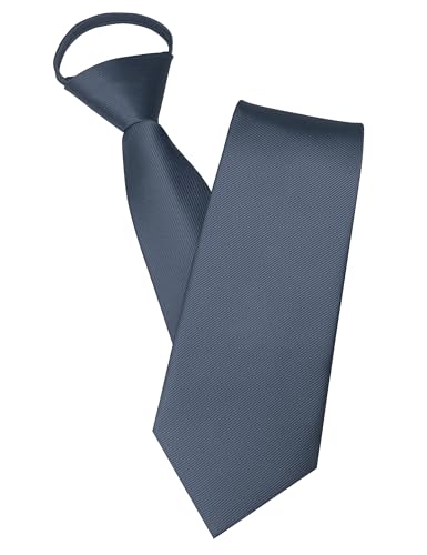 JEMYGINS Corbata para Hombre con Cremallera Aspecto Elegante en Segundos Gris Oscuro