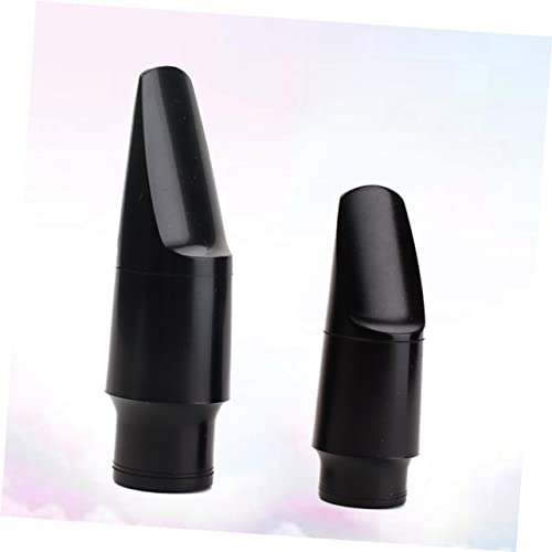 Sax 2Pcs Mouthpiece Instrument Mouthpiece Kit Baritone Saxophone Mouthpiece Musical Instruments Treble Mouthpiece Supplies Accessories Clarinet Thumb Sleeve Saxophone Black #TOP2