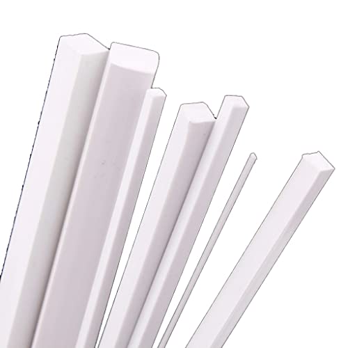 Varilla cuadrada de ABS de 50 cm de longitud, ideal for la construcción manual de modelos de mesa de arena y la transformación de varillas sólidas (100 unidades de 4 mm).(5mm 50pcs)
