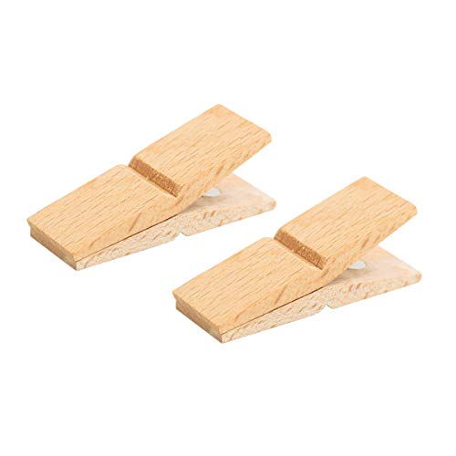 CLIP CLAP クリップ 木製 ホルダー マグネット 大 ウッドクリップ メモスタンド ピンチ (Beech wood 2P)