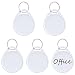 Uniclife Round Plastic Key Tags with Split Ring, White Label, 100 Pack