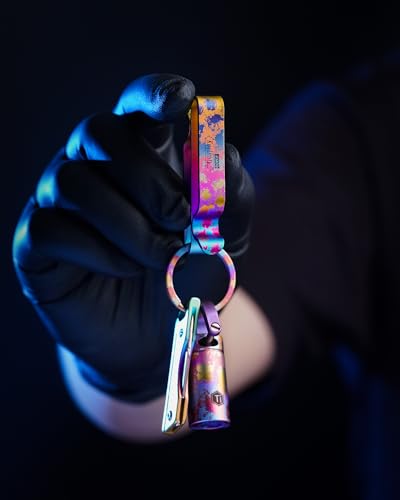 Image of KeyUnity KM00 Titanium Belt Loop Keychain Clip Double Side Quick Release Key Holder with Detachable Key Ring