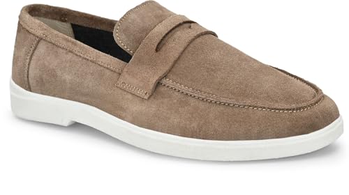 Image of Men Suede Leather Loafers with Bow - Cushioned Comfort, Durable Sole & Everyday Luxury