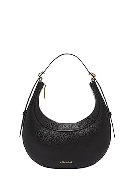 Coccinelle Pelle borsetta borsa a tracolla Whisper Grained Leather Mini Bag Noir nero