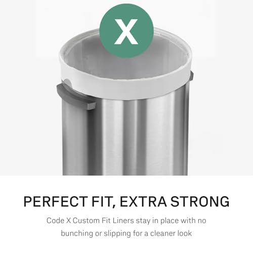 Image of simplehuman All Steel Bullet Can, 80L / 21.1 Gallon Premium Commercial Trash Can for Hotels, Museums, Galleries, Upscale Spaces, Heavy Gauge Steel, ADA-Compliant, Brushed Stainless Steel