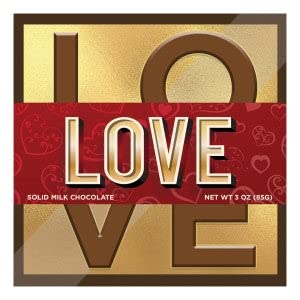 Valentine's Day Love Sleeve Milk Chocolate 3 Ounce Gift Box