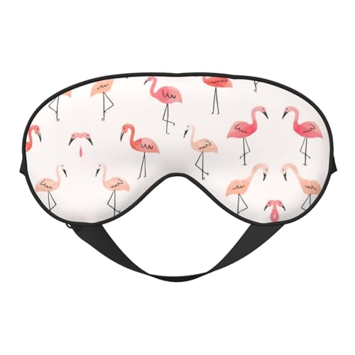 Flamingo. Máscara de ojos para dormir con bloqueo de luz nocturna, pantalla de seda para dormir para hombres y mujeres