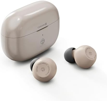 Ceramics Wireless Earbuds, High-Fidelity Sound, 60ms Gaming Earphones, 35H Playtime with Super Charge, IPX5 Sweat Resistant, Dual Connectivity, Bluetooth 5.3, ENC (Khaki)