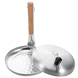 ROMISBABA Sartén Japonesa para Huevos con Tapa Multifuncional para Tortilla de Huevo y Arroz Omelette Mango Vertical Cómodo para Cocina Asiática