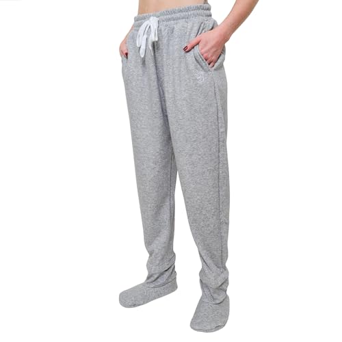 Adult Footed Sweatpants with Sherpa Fleece Lined Feet, Removeable Detachable Feet, Extremely Soft & Warm Footing