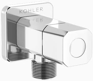 Brass Angle Valve for Bathroom and Kitchen | Stop Cock with Wall Flange | Leak-Proof,Corrosion Resistant | Solid Brass Body, 2 Yrs Warranty | Polished Chrome Finish, 77 x 40 x 49mm (Pack of 2)
