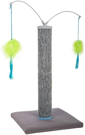 SmartyKat Scratch 'N Spin Carpet Cat Scratching Post with 2 Spinn...