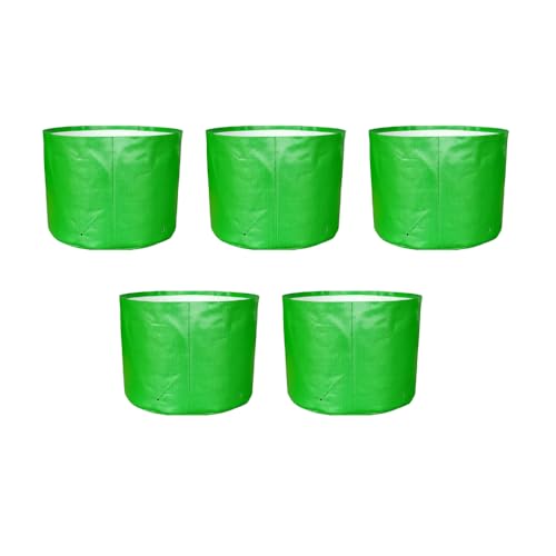 Image of HDPE UV Treated 340 GSM Plant Growing Bags for Terrace Gardening Easy to Use 15 x 09 Inch - Pack of 5
