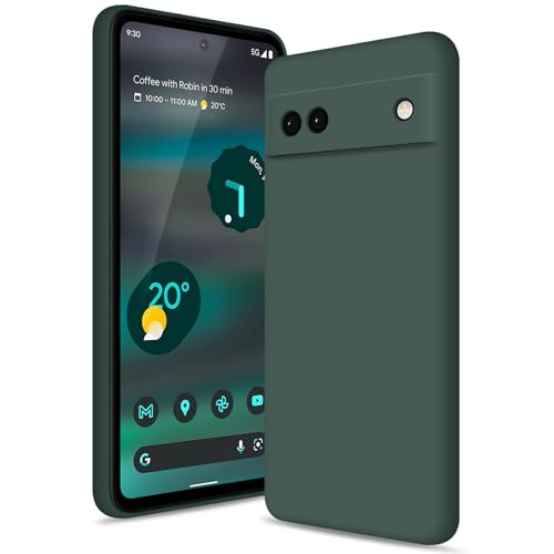 Coque Google Pixel 6A silicone vert avec protection camera avancee