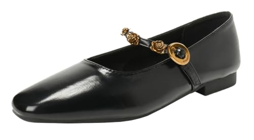 Mary Jane Ballet Flats Women Casual Black Flat Shoes Ankle Strap Ballet Flats Shoes Comfortable Dressy Shoe 2025