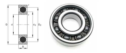 Roulement 6308-2Z TN9 résistant à l'usure billes céramique Si3N4